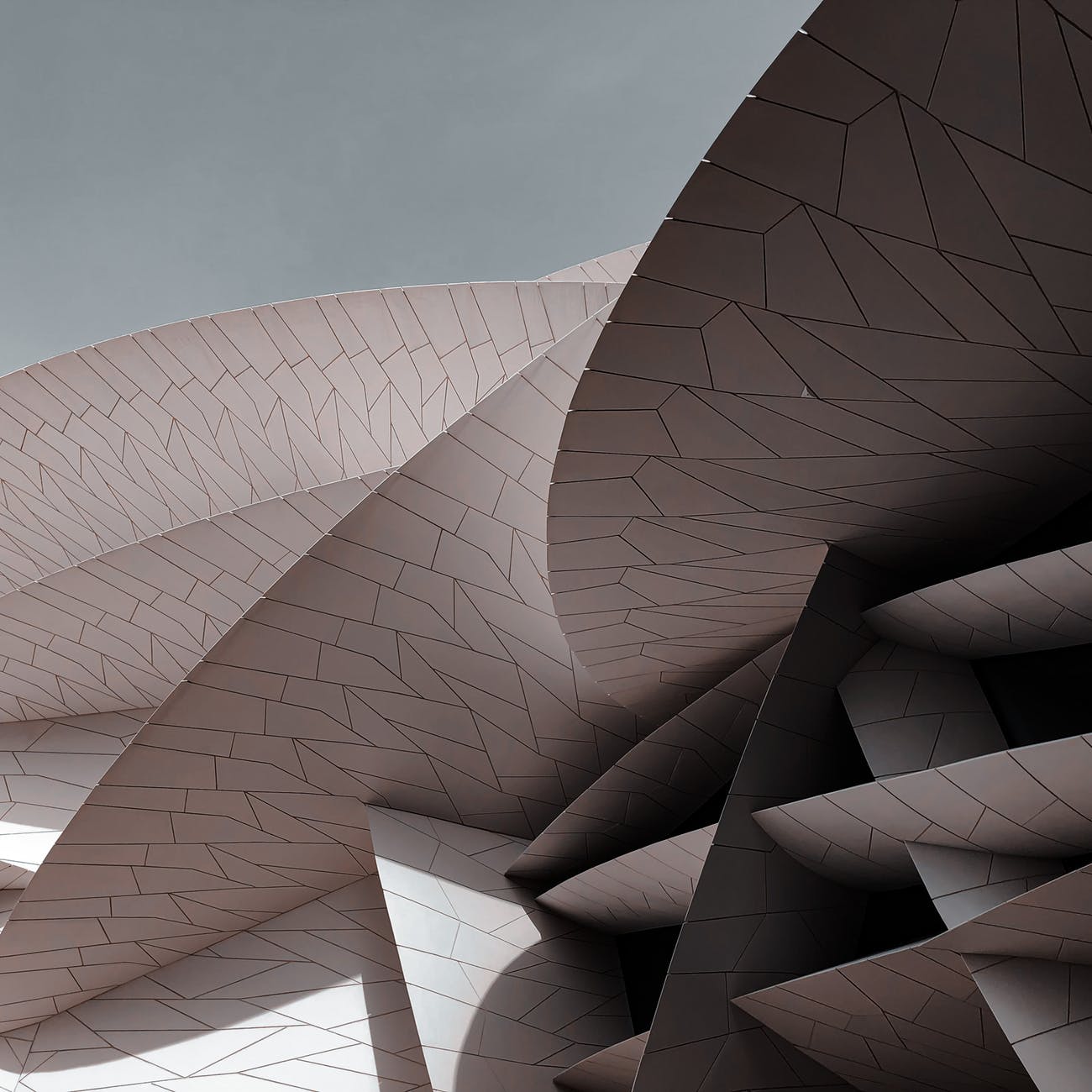 futuristic modern building with unusual details